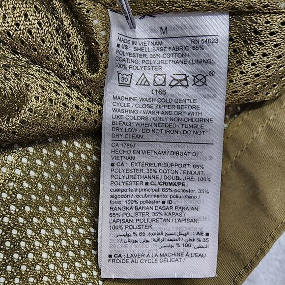 Old Navy Womens M Jurassic Green Water-Resistant Hooded Tie-Waist Trench Anorak - Picture 9 of 13